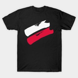Polish Flag - Brush Stripes - POLAND T-Shirt
